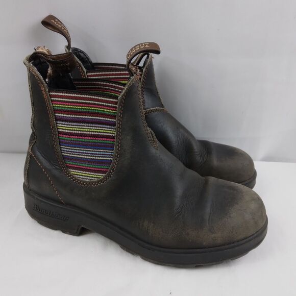 Blundstone Chelsea Boots Brown Multicolor Stripes Women's Size 4.5 US 7.5 - Picture 1 of 15